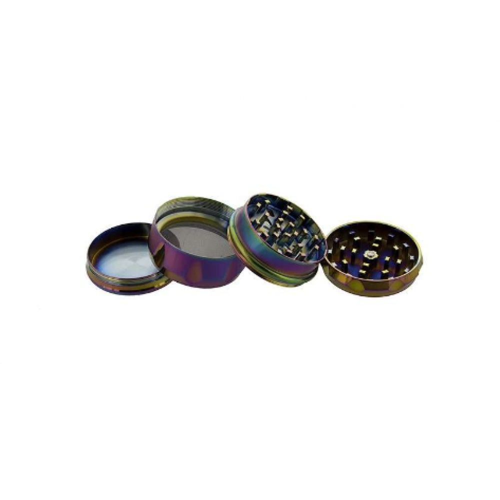 Aluminium Rainbow grinder 55mm 4parts - Image 2